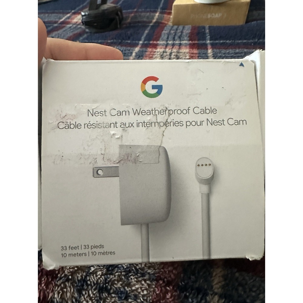 Google Nest Cam (Battery) Weatherproof 10 Meter 33feet Cable never used